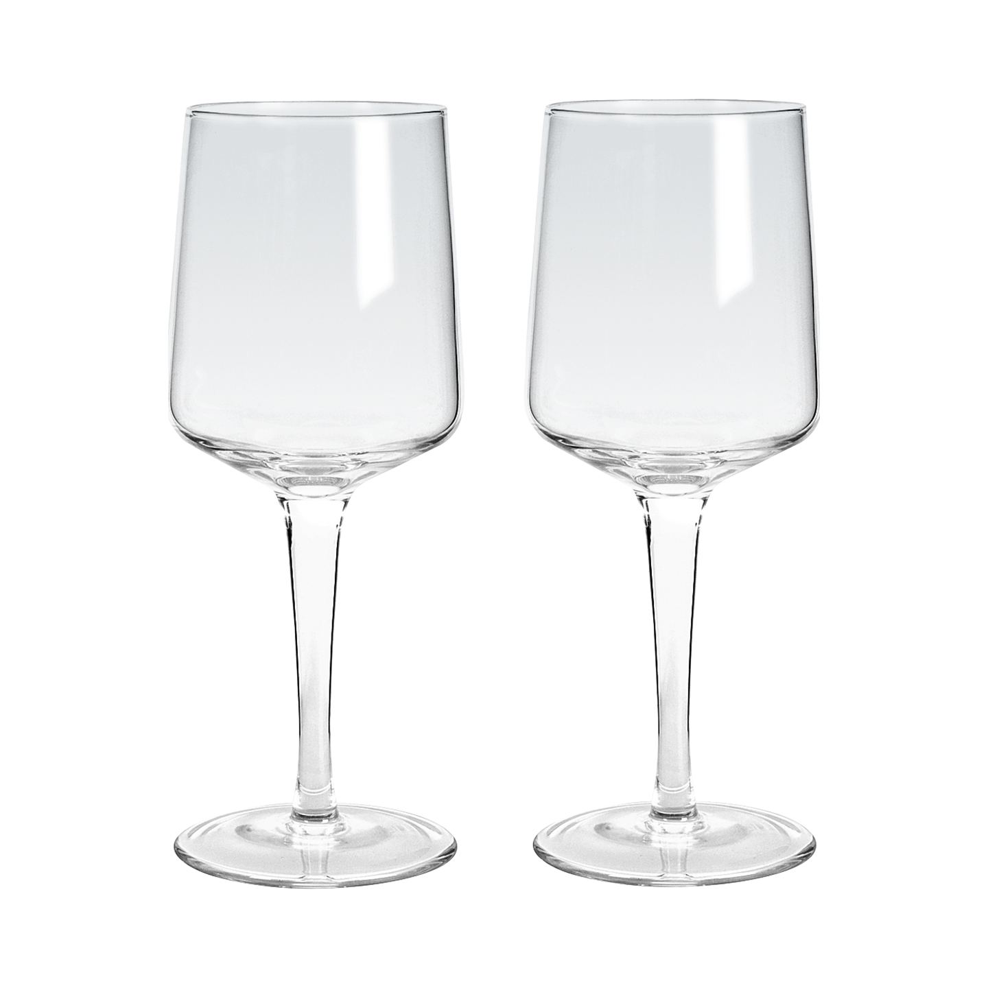 Contemporary Clear Wine Glass - Set Of 2