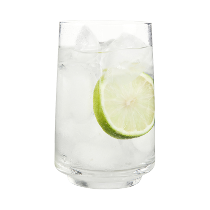 Contemporary Clear Large Tumblers - Set Of 2