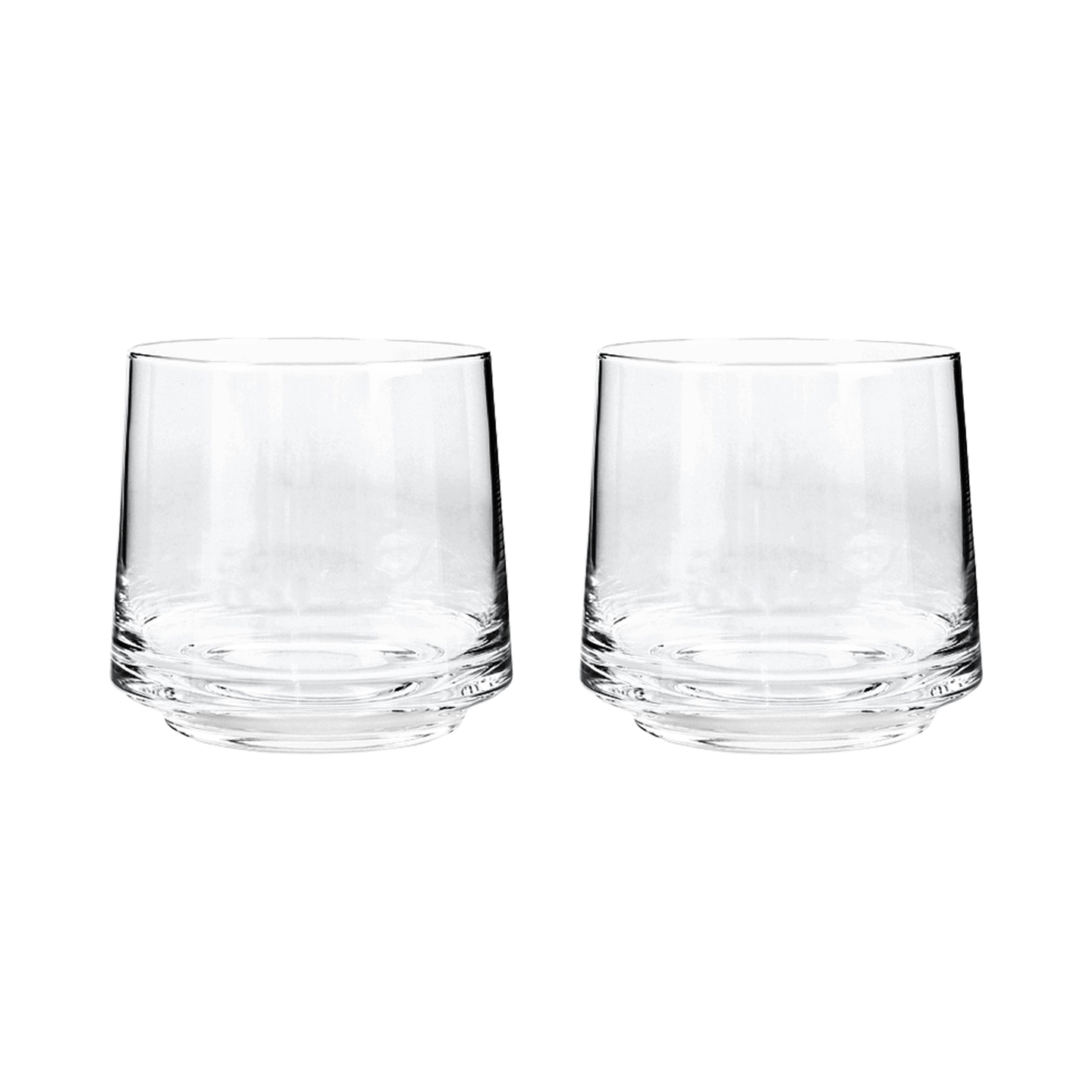Contemporary Clear Small Tumblers - Set Of 2