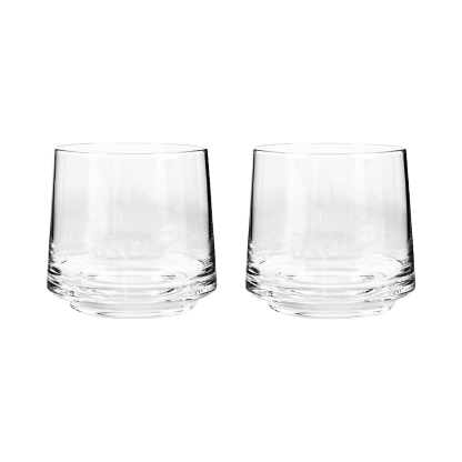 Contemporary Clear Small Tumblers - Set Of 2