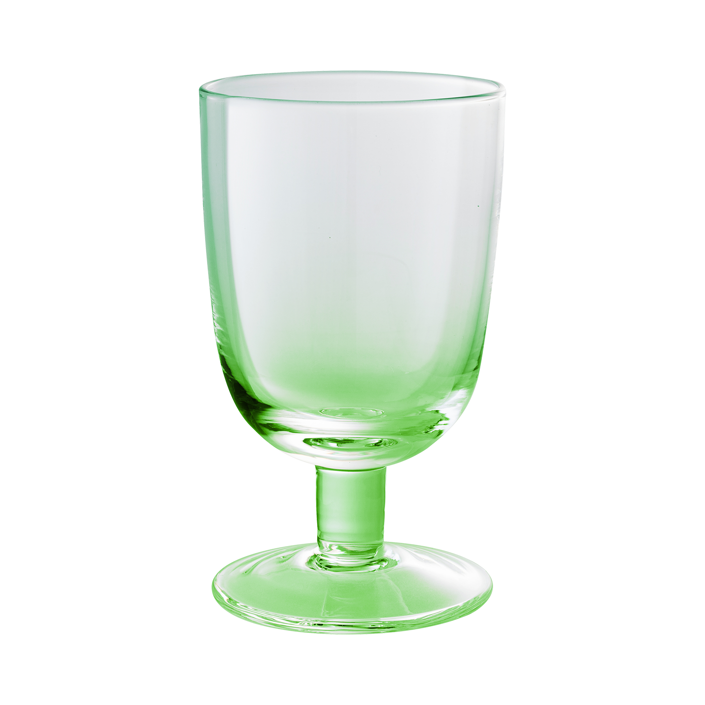 Casual Glass Green Goblets - Set Of 2