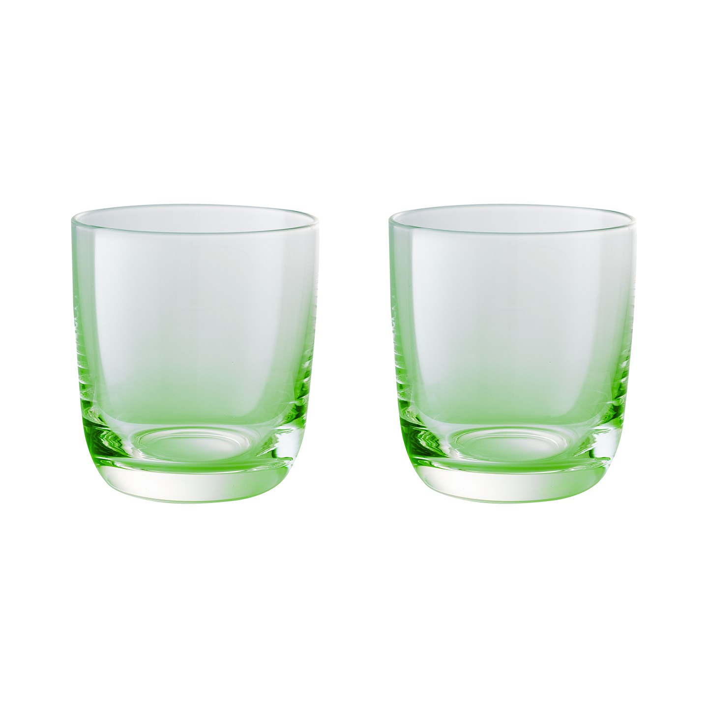 Casual Glass Green Small Tumblers - Set Of 2