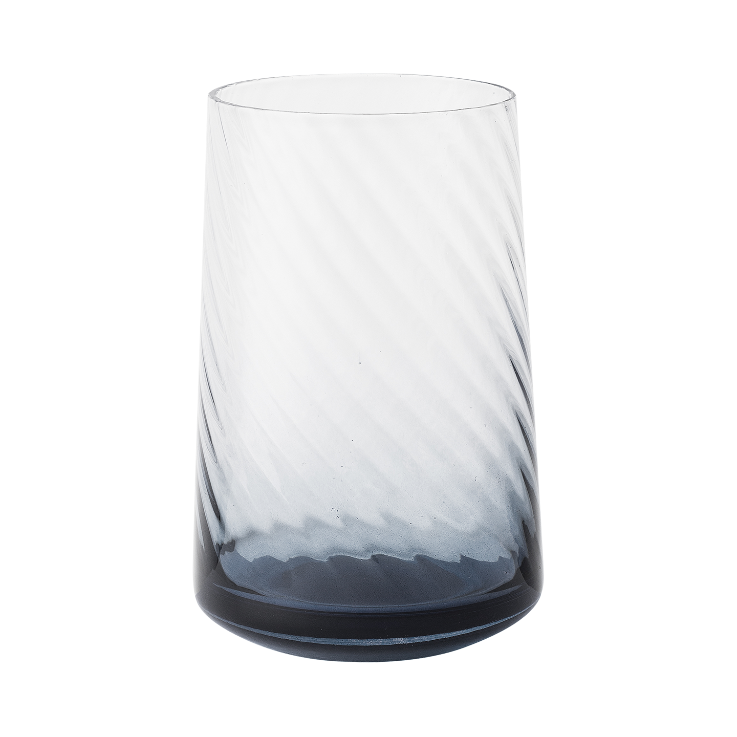 Contemporary Fluted Blue Large Tumblers - Set Of 2