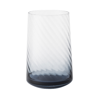 Contemporary Fluted Blue Large Tumblers - Set Of 2