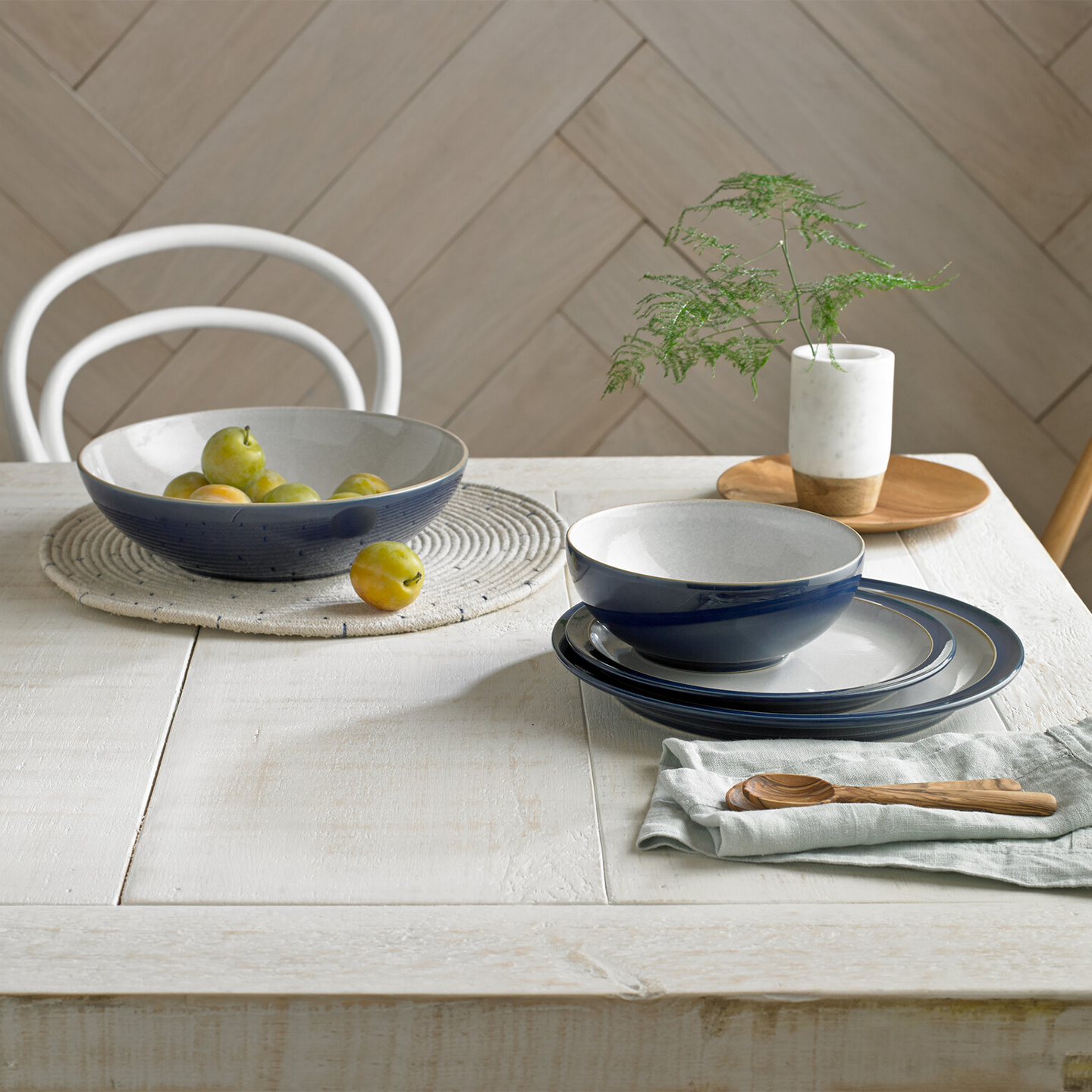 Elements Dark Blue Cereal Bowls - Set Of 4