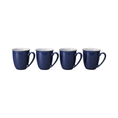Elements Dark Blue Coffee Beakers/Mugs - Set Of 4