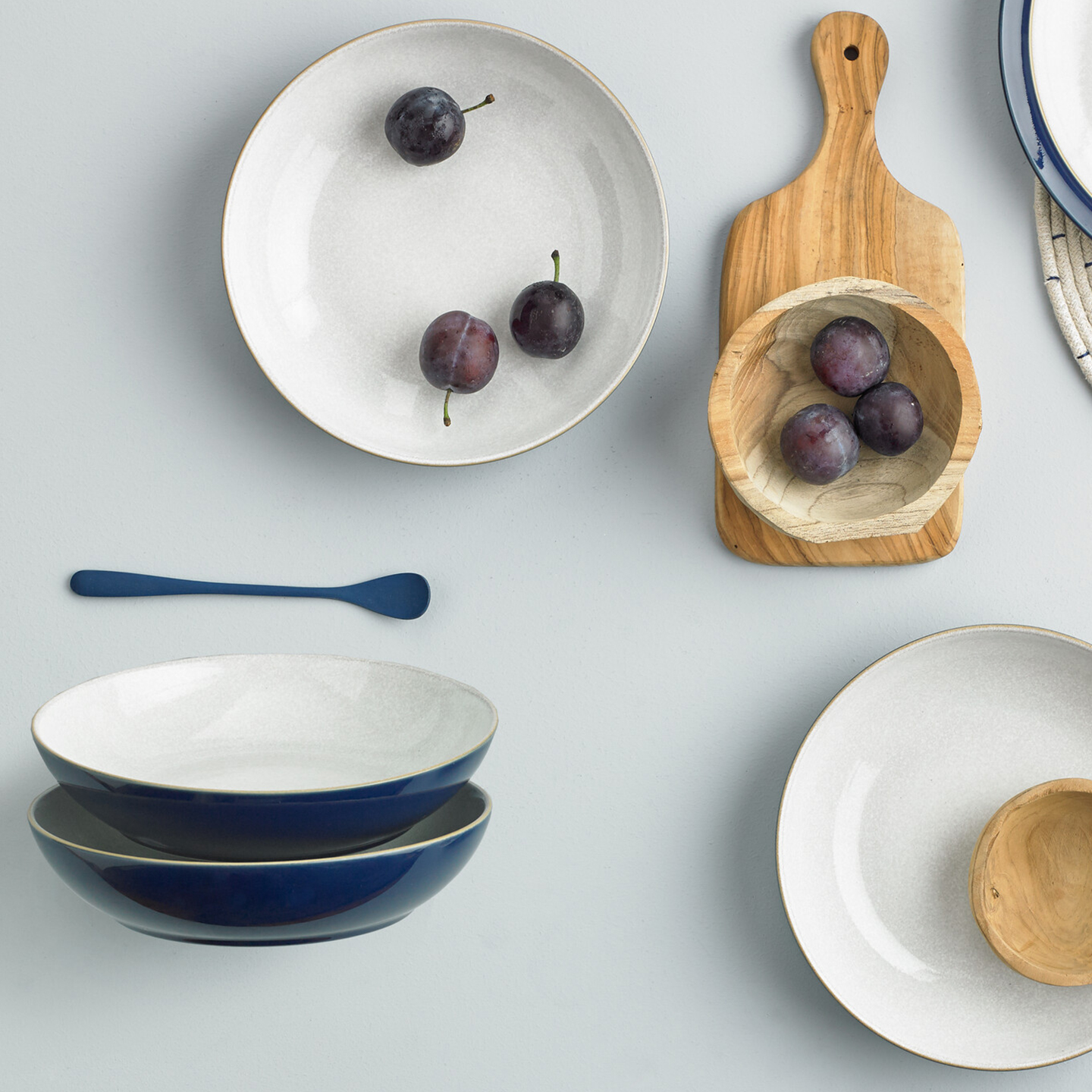 Elements Dark Blue Pasta Bowls - Set Of 4