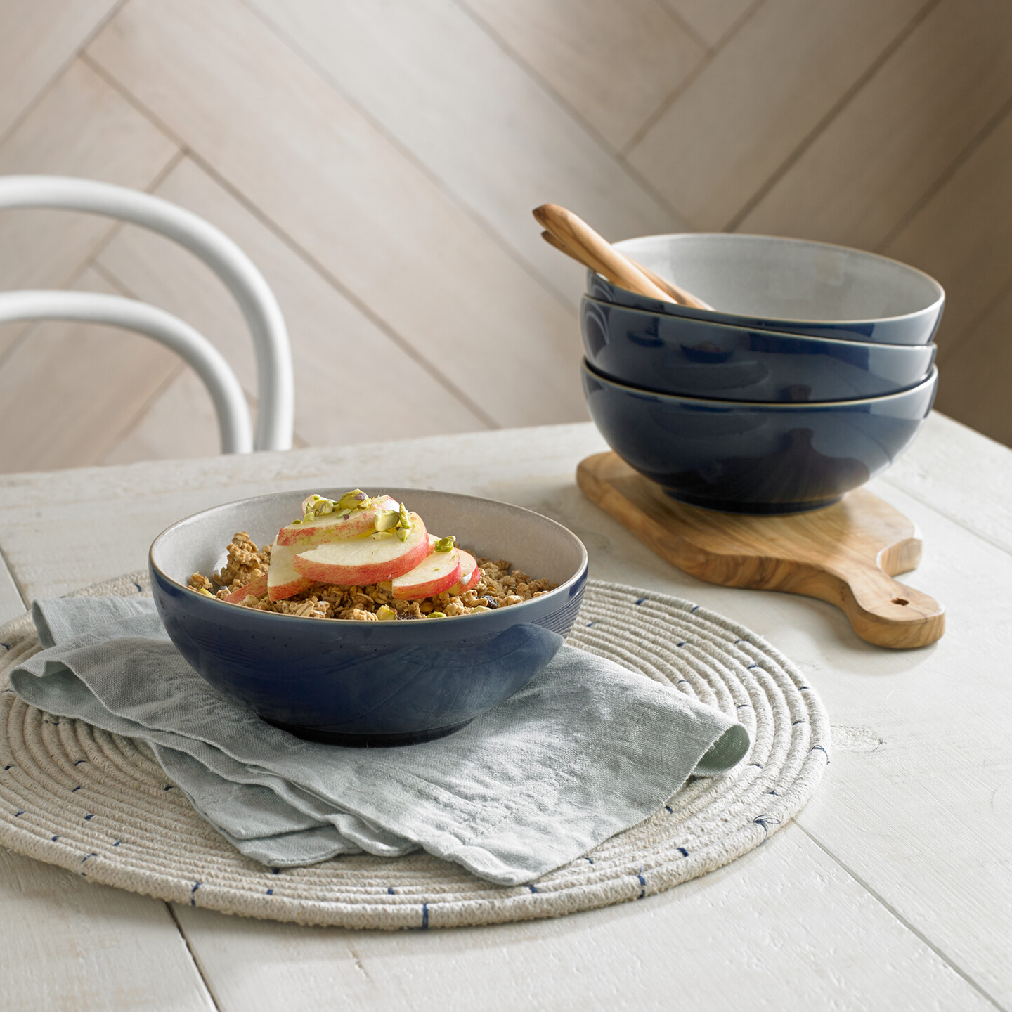 Elements Dark Blue Cereal Bowls - Set Of 4