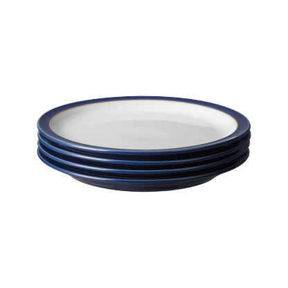 Elements Dark Blue 4 Piece Medium Plate Set
