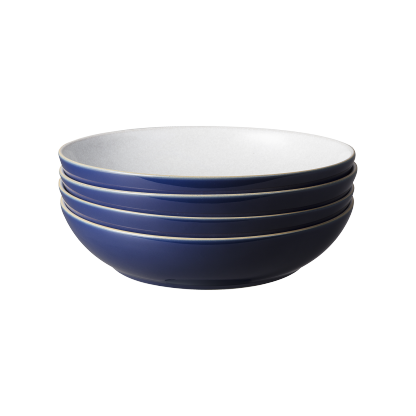Elements Dark Blue Pasta Bowls - Set Of 4