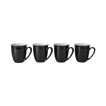 Elements Black Mugs - Set Of 4