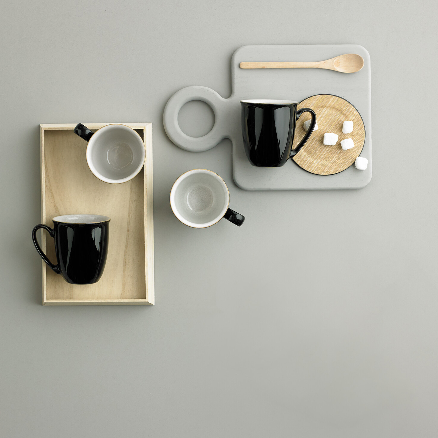 Elements Black Mugs - Set Of 4