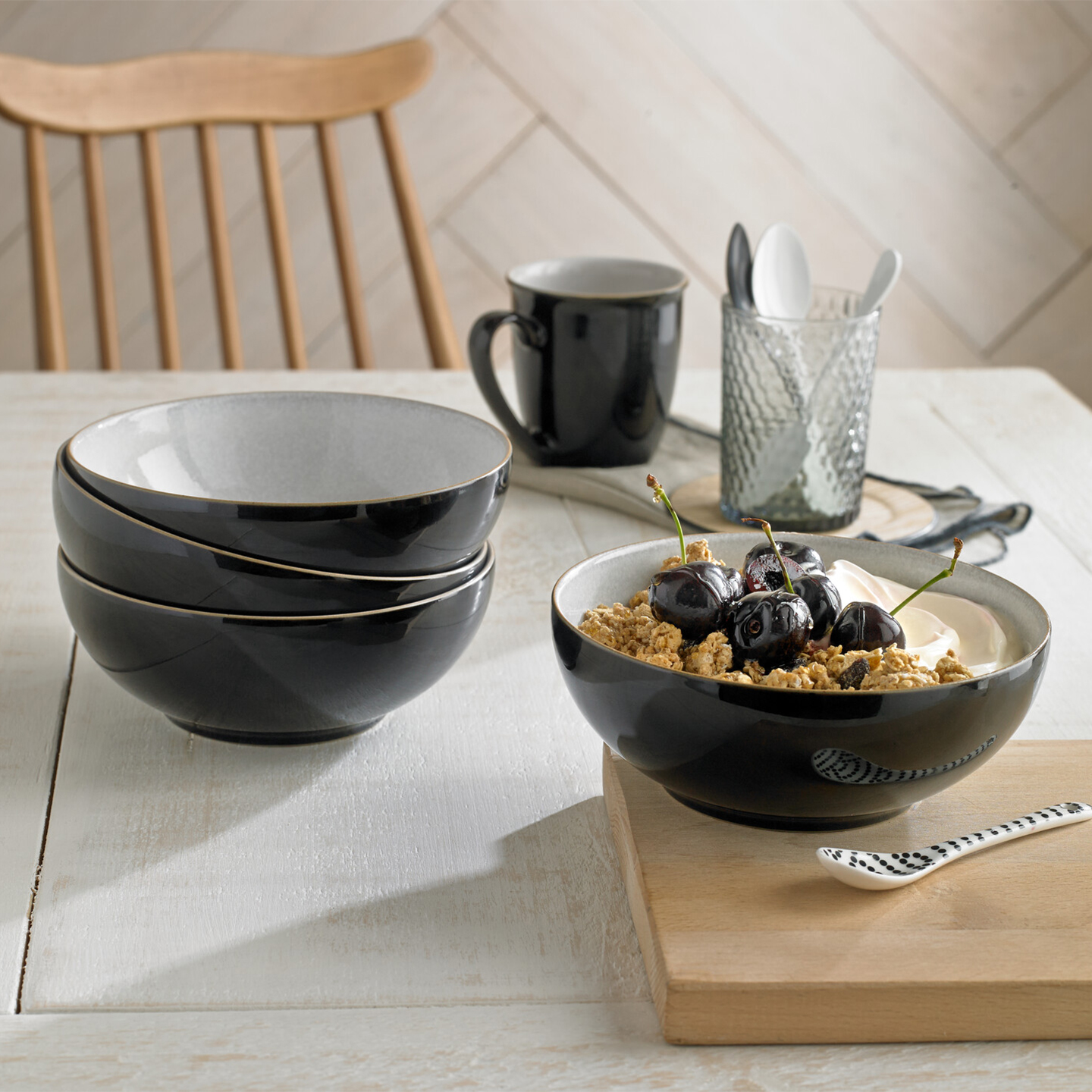 Elements Black Coupe Cereal Bowl