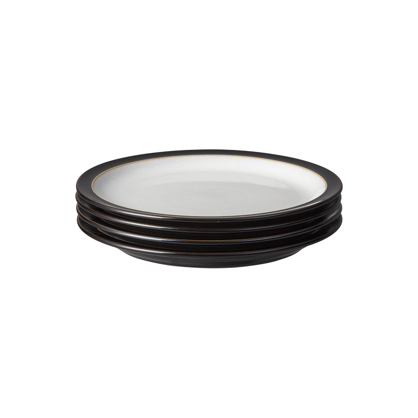 Elements Black Medium Plates - Set Of 4
