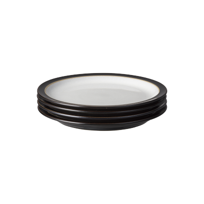 Elements Black Medium Plates - Set Of 4