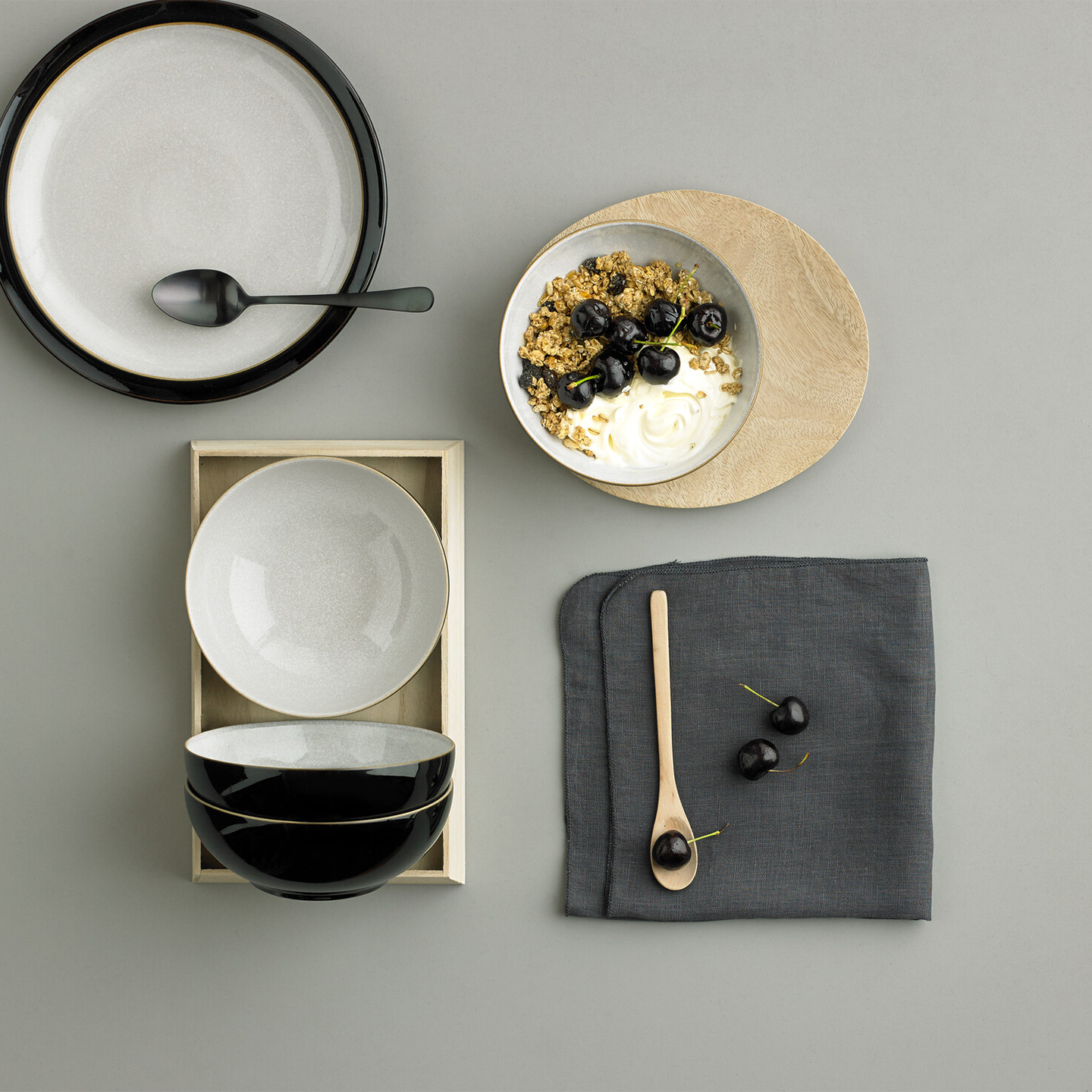 Elements Black Cereal Bowls - Set Of 4