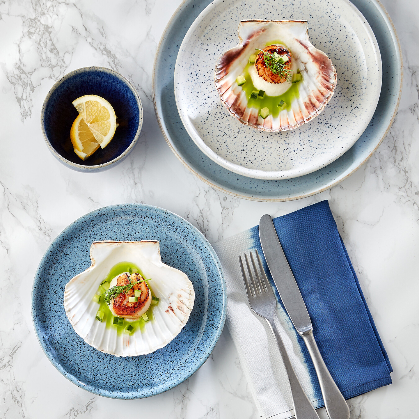 Studio Blue Chalk Coupe Medium Plate