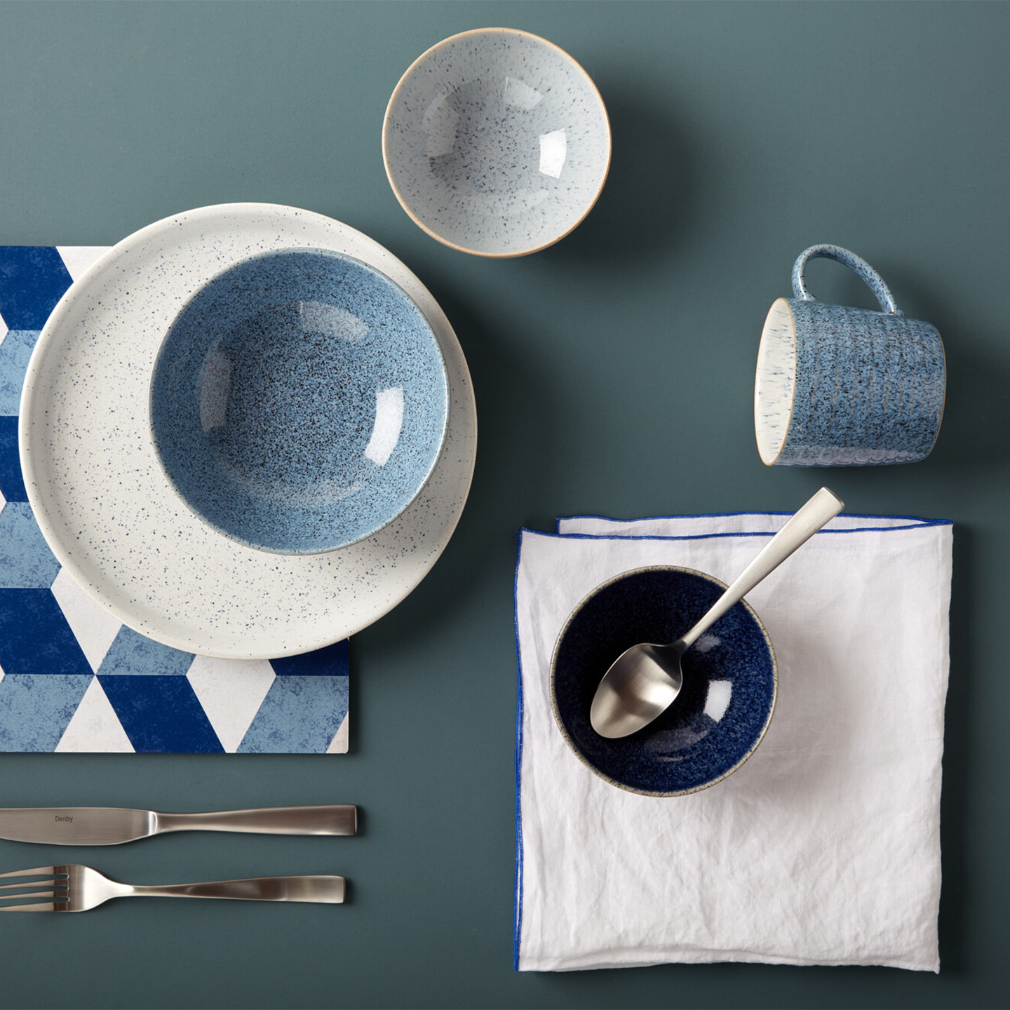 Studio Blue Chalk Coupe Dinner Plate