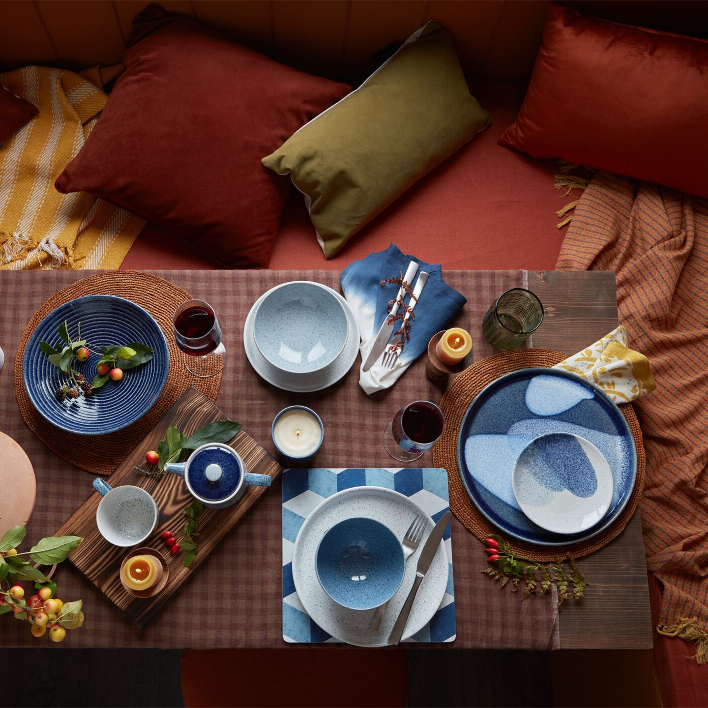 Studio Blue Cobalt Medium Ridged Bowl