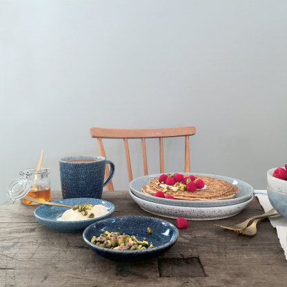 Studio Blue Pebble Coupe Dinner Plate