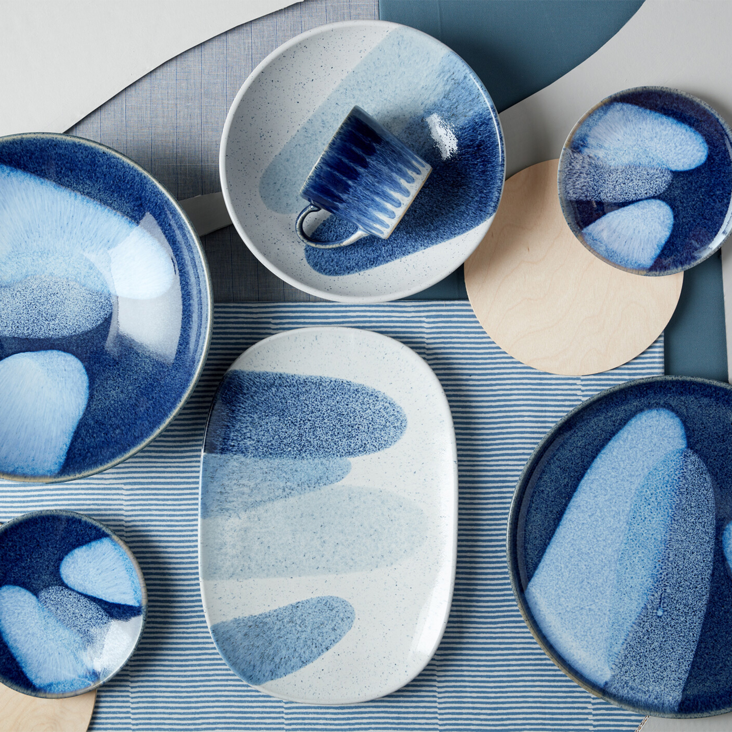 Studio Blue Accent Mug 2 Piece Set