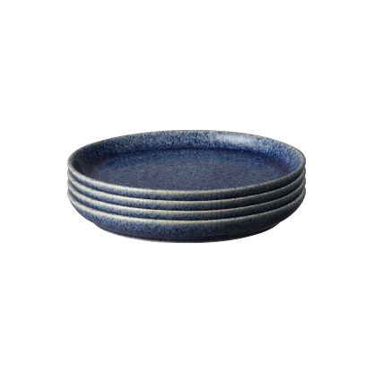 Studio Blue Cobalt Coupe Medium Plates - Set Of 4