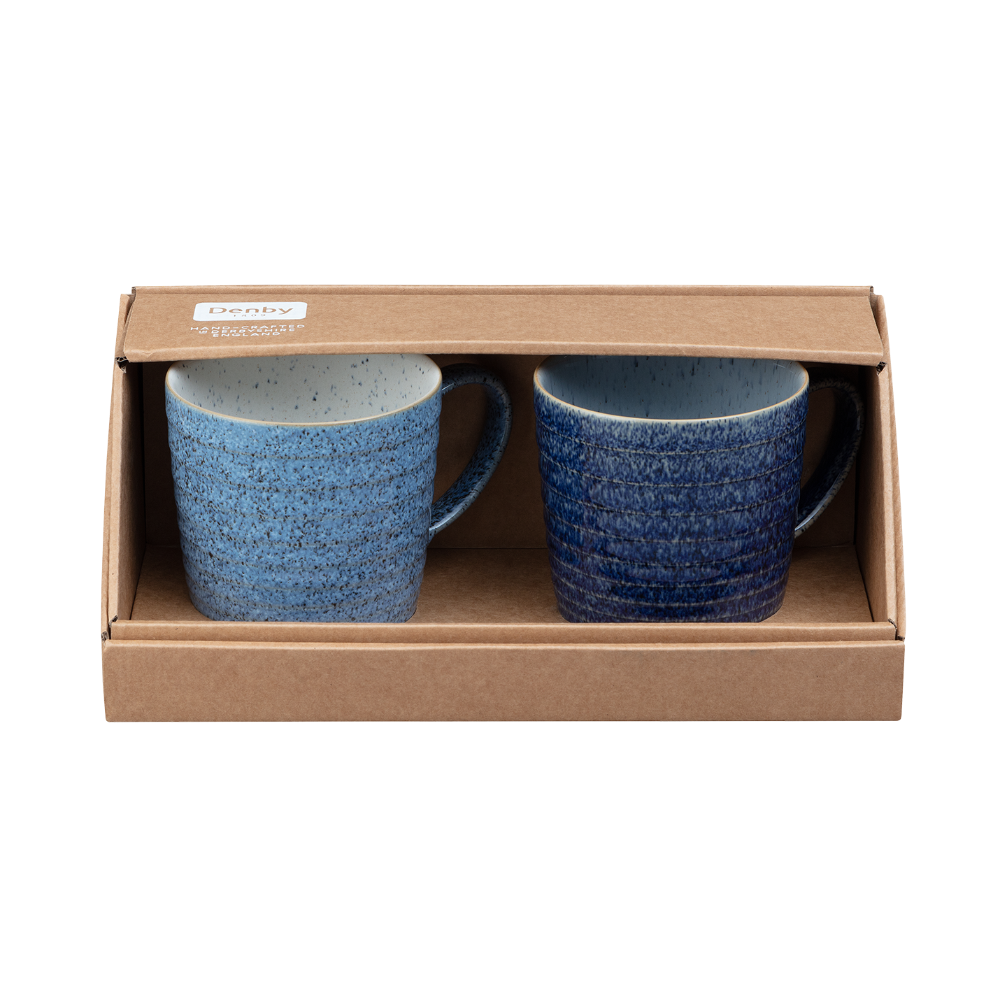 Studio Blue Ridged Mugs - Set Of 2