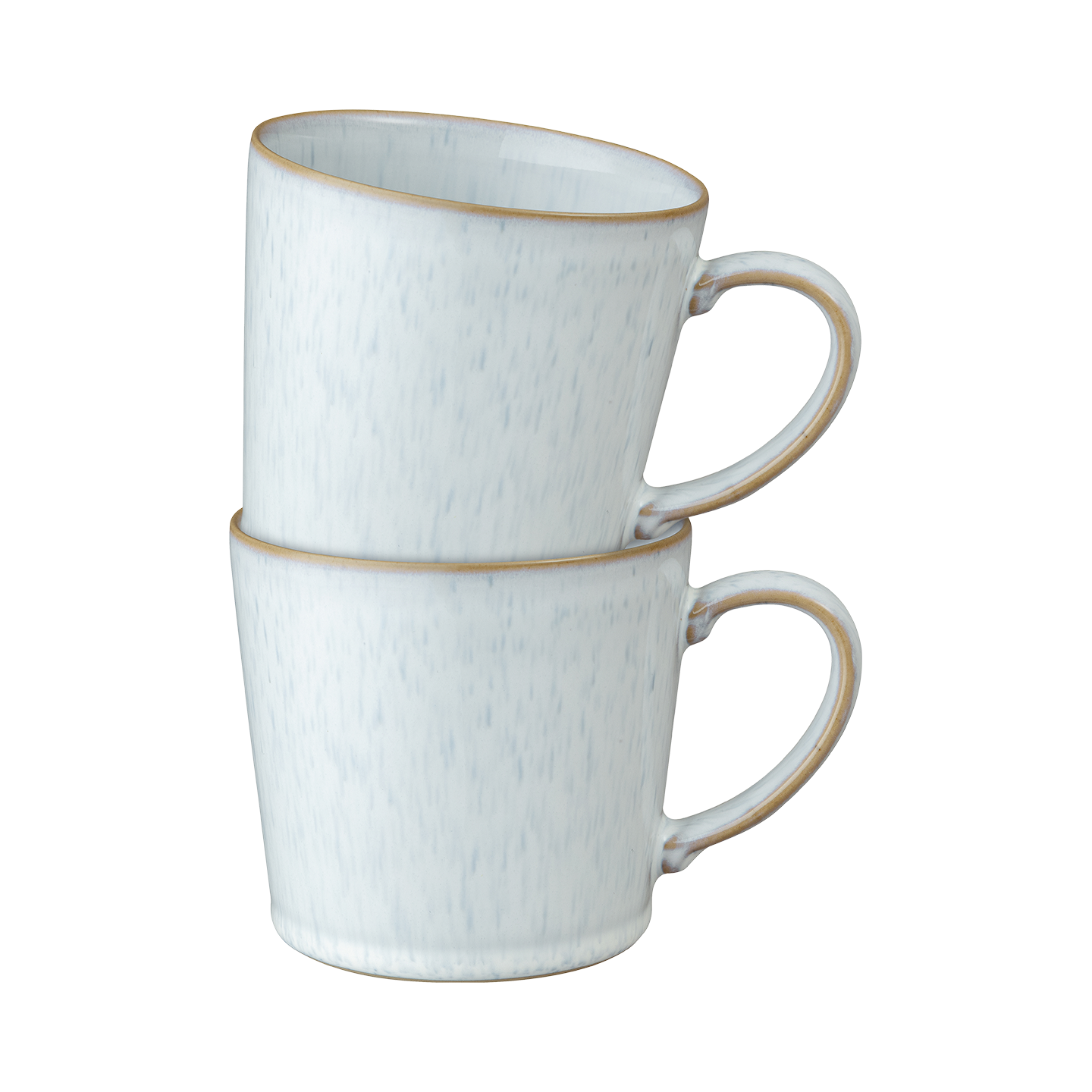White Speckle Mugs - Set Of 2