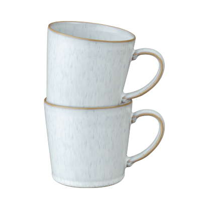 White Speckle Mugs - Set Of 2