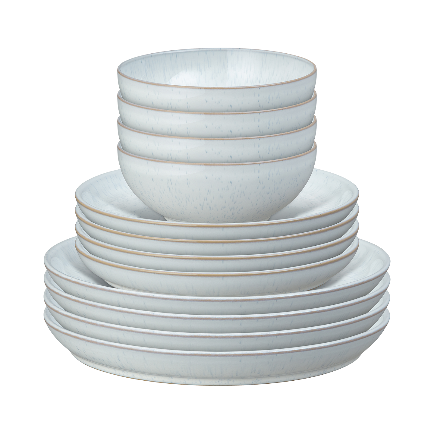 White Speckle 12 Piece Dinner Set