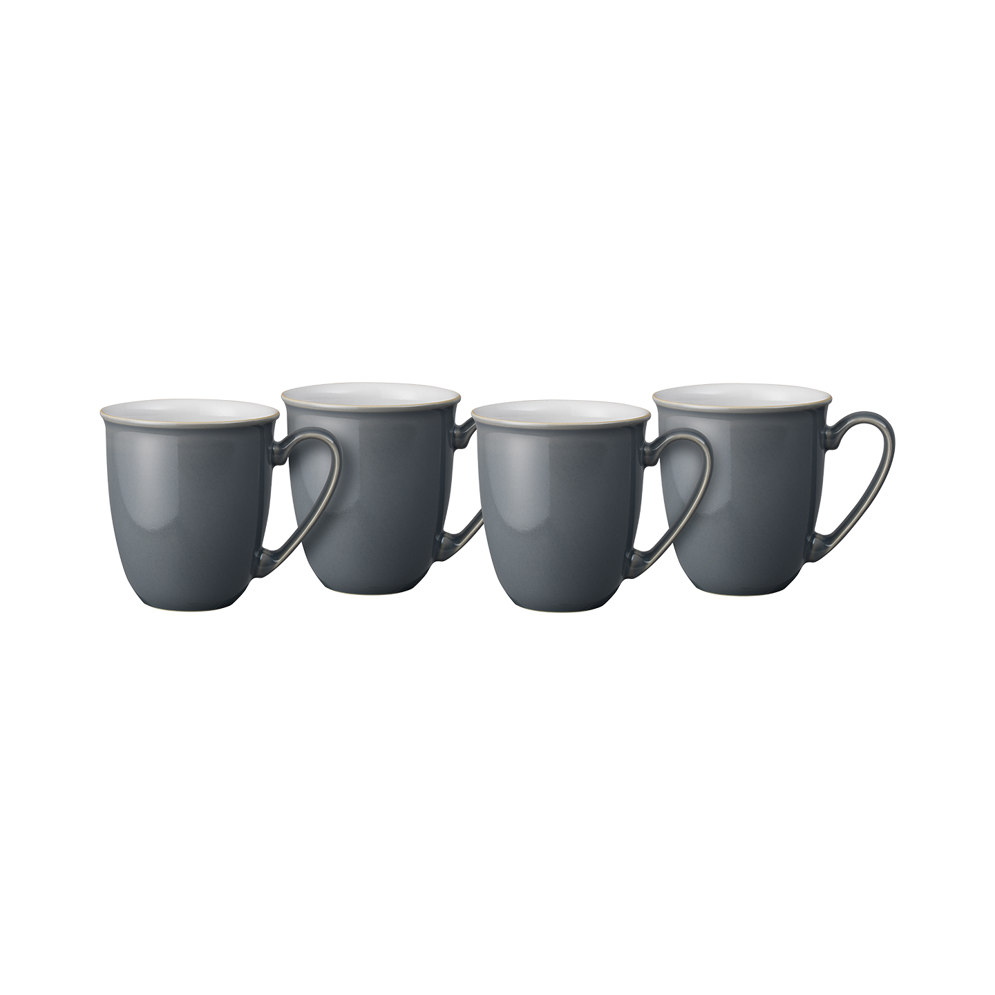 Elements Fossil Grey Coffee Beaker/Mugs - Set Of 4
