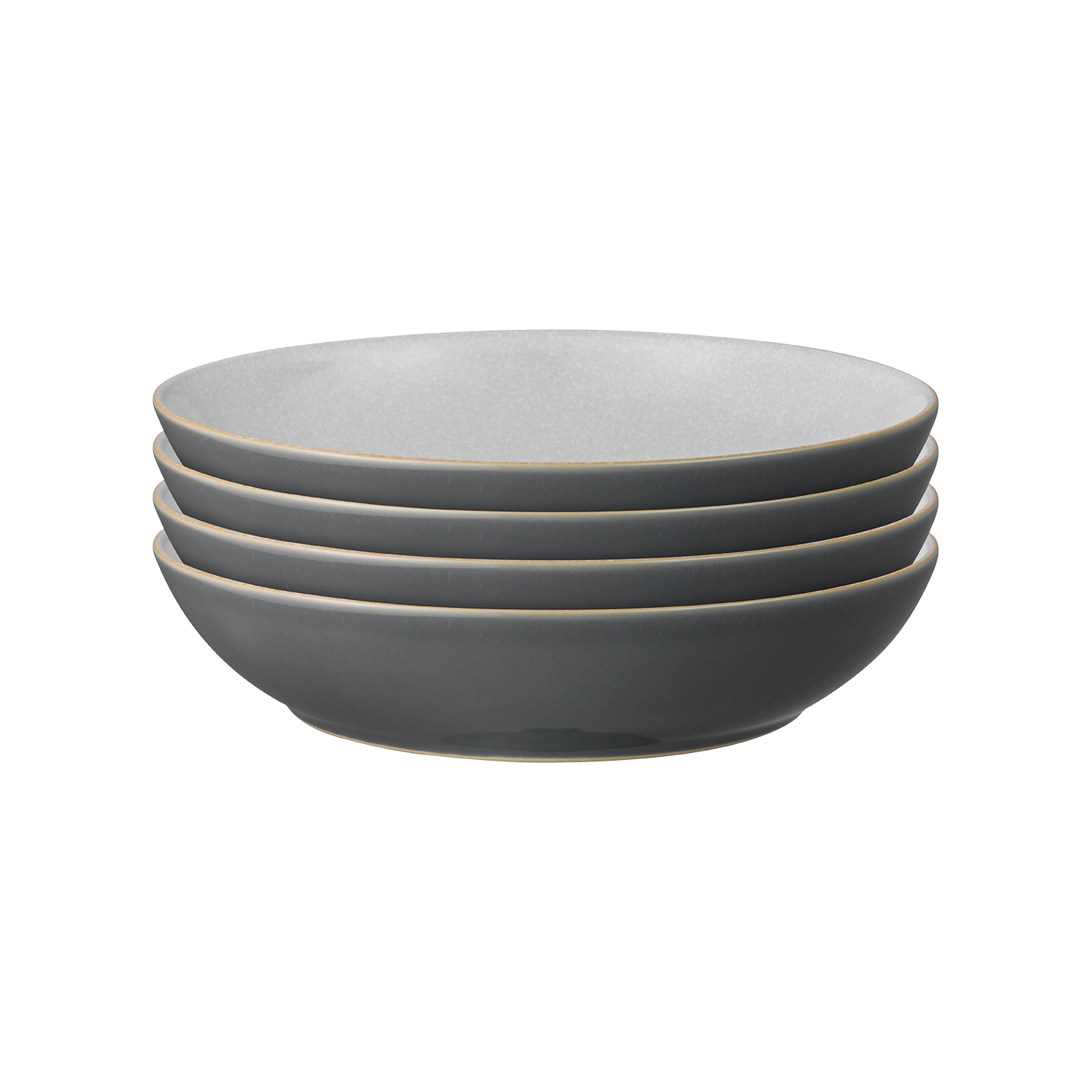 Elements Fossil Grey Pasta Bowls - Set Of 4