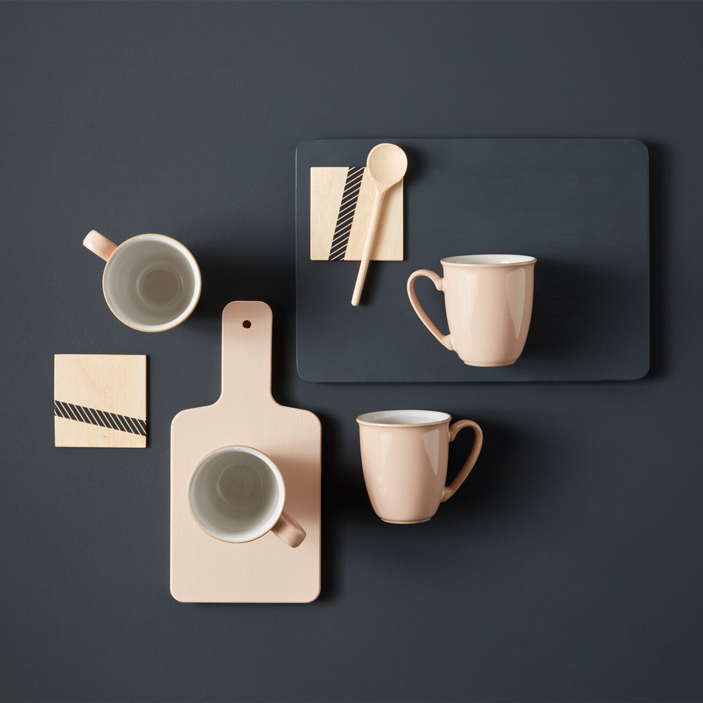 Elements Shell Peach Coffee Beaker/Mugs - Set Of 4