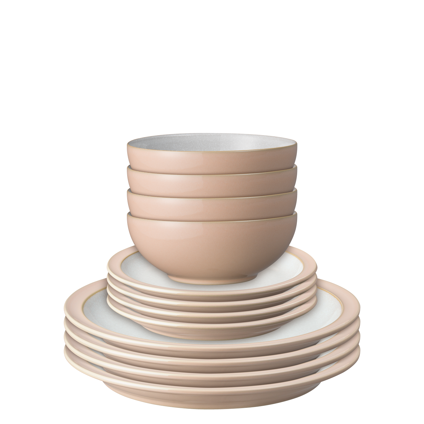 Elements Shell Peach 12 Piece Tableware Set
