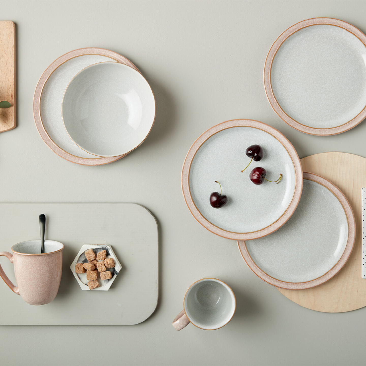 Elements Sorbet Pink Medium Plate Set - Set Of 4