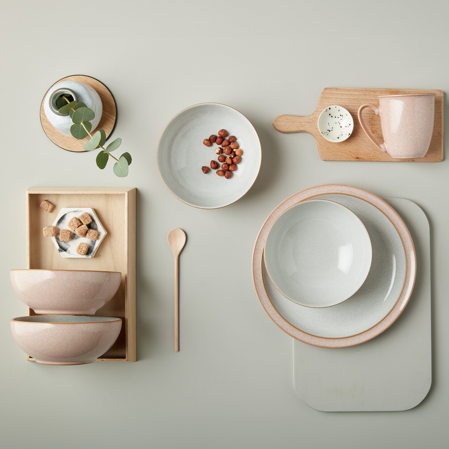 Elements Sorbet Pink 12 Piece Dinner Set