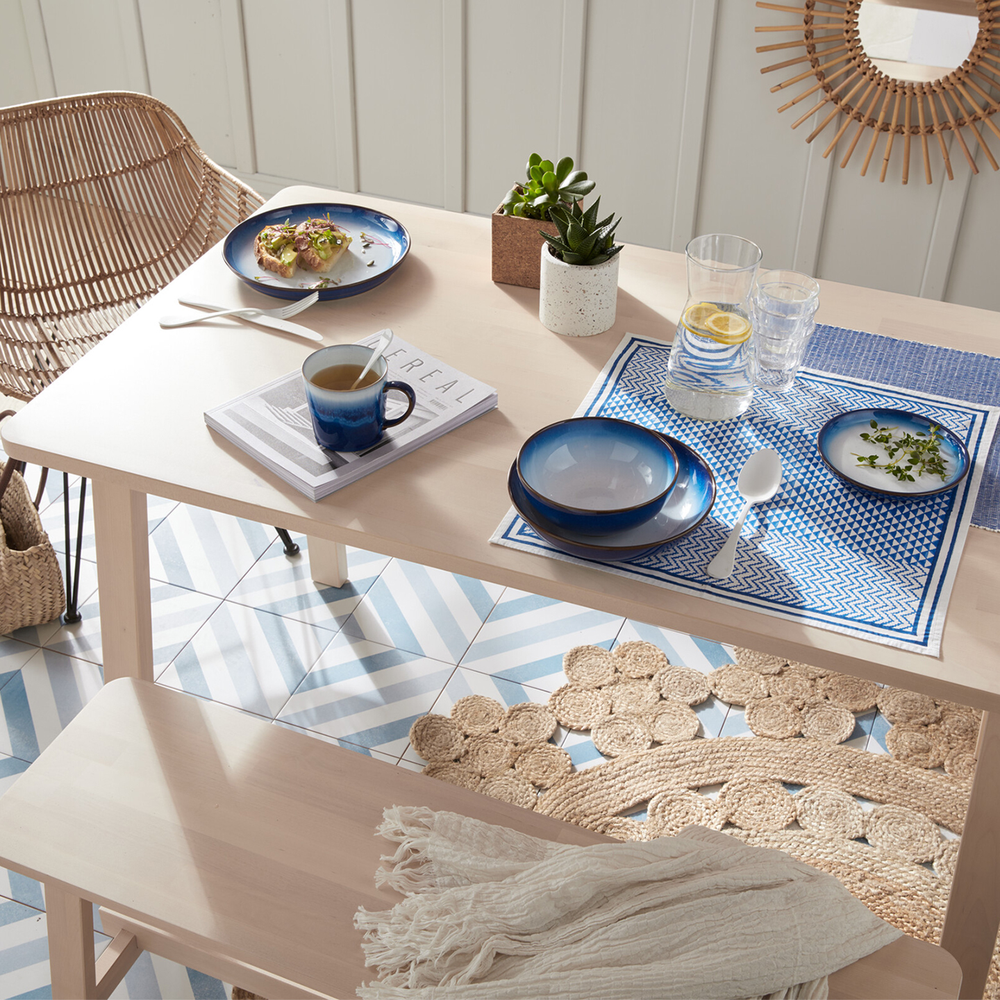 Blue Haze Coupe Cereal Bowls - Set Of 4