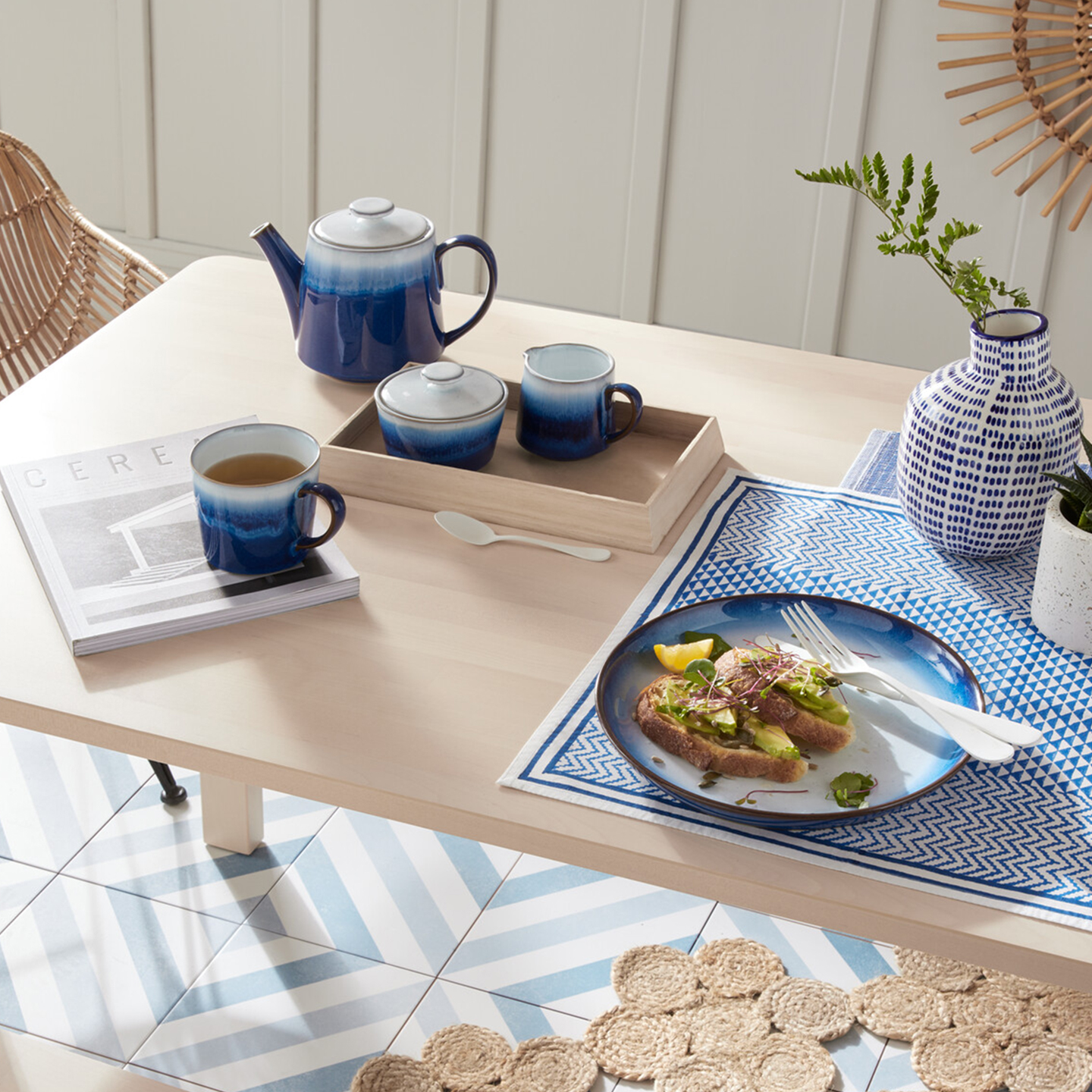 Blue Haze Coupe Dinner Plate