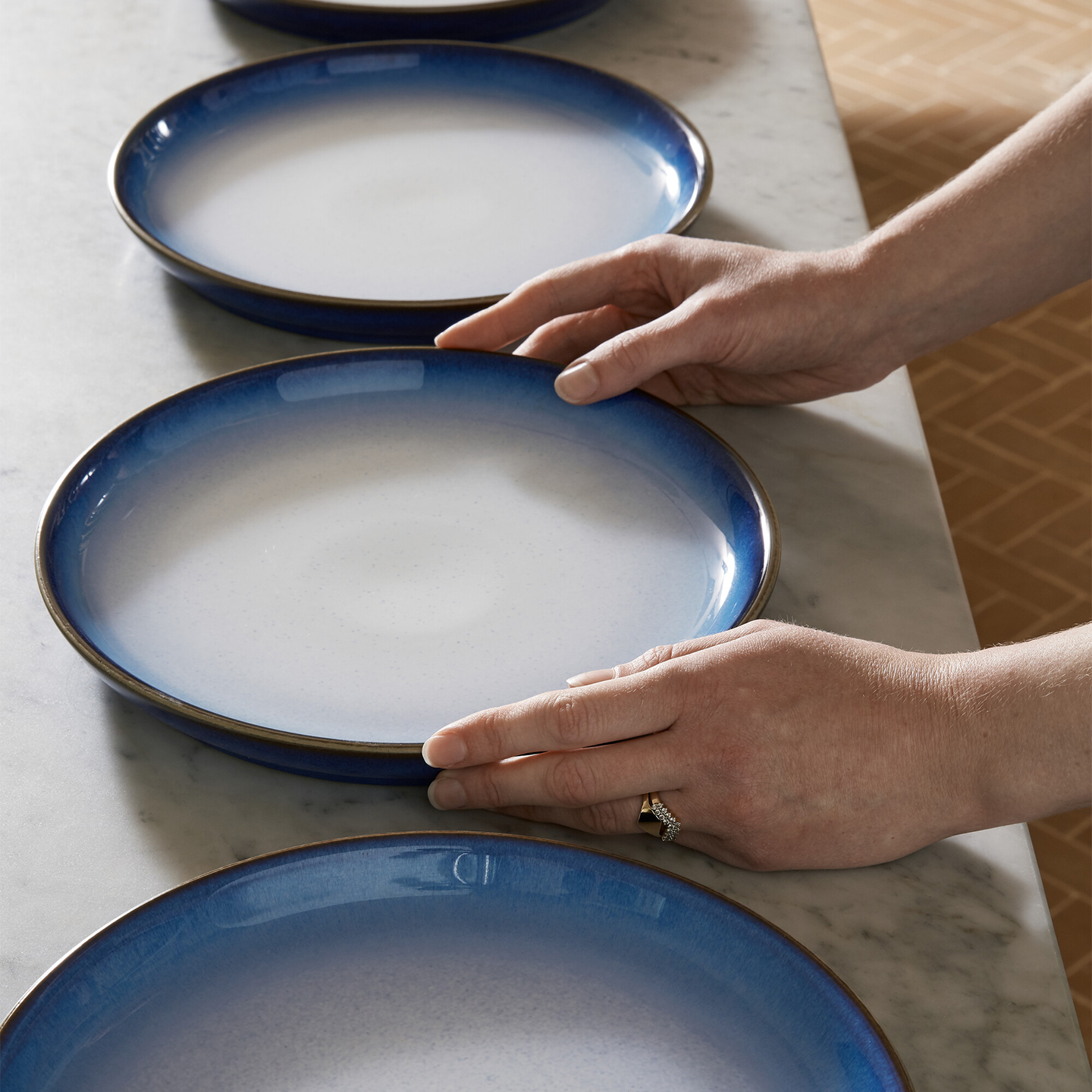 Blue Haze Coupe Dinner Plate