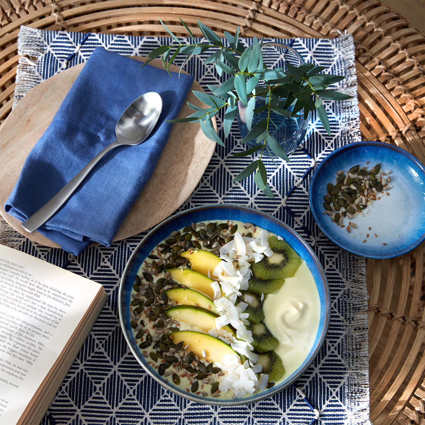 Blue Haze Coupe Cereal Bowls - Set Of 4