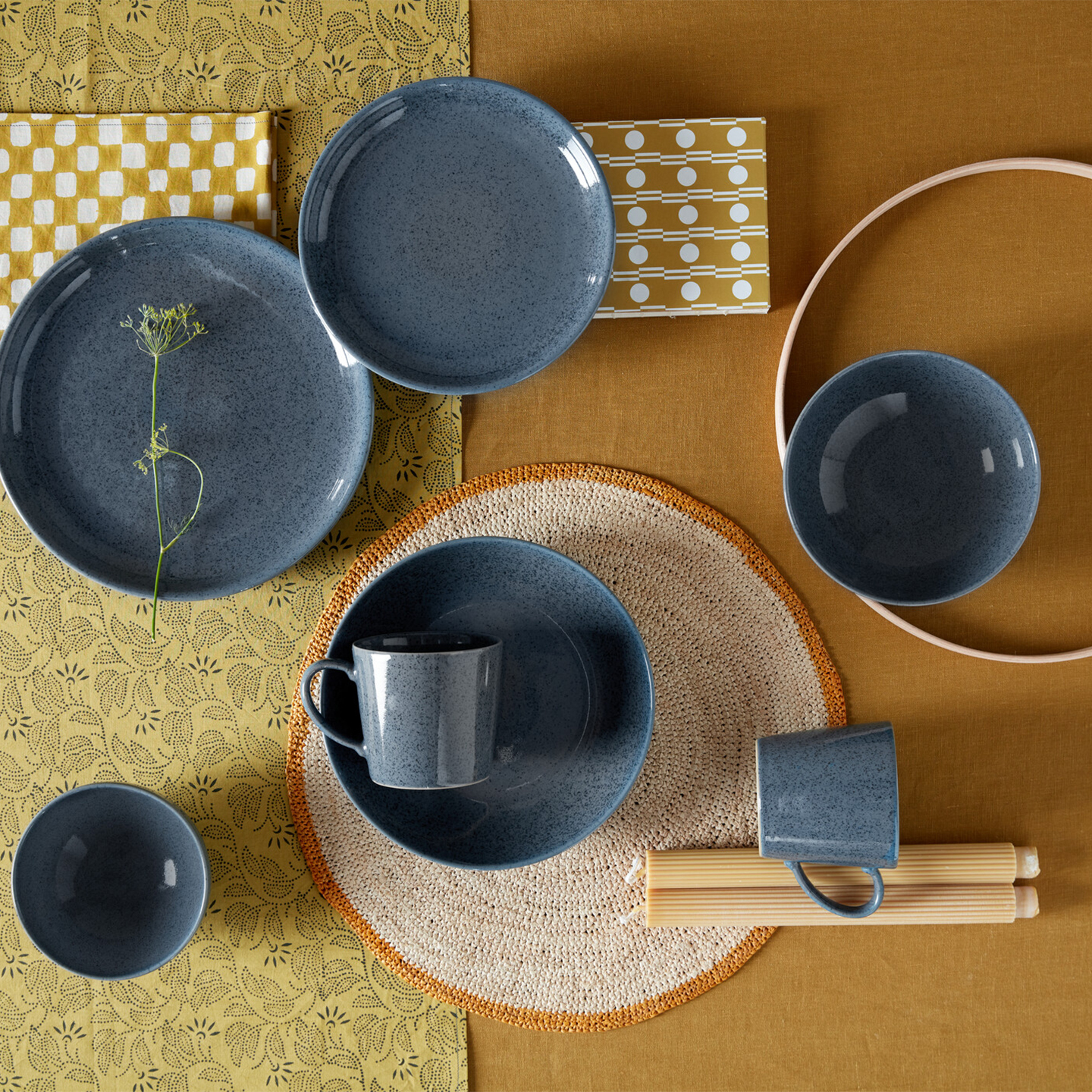 Dark Grey Speckle Pasta Bowl