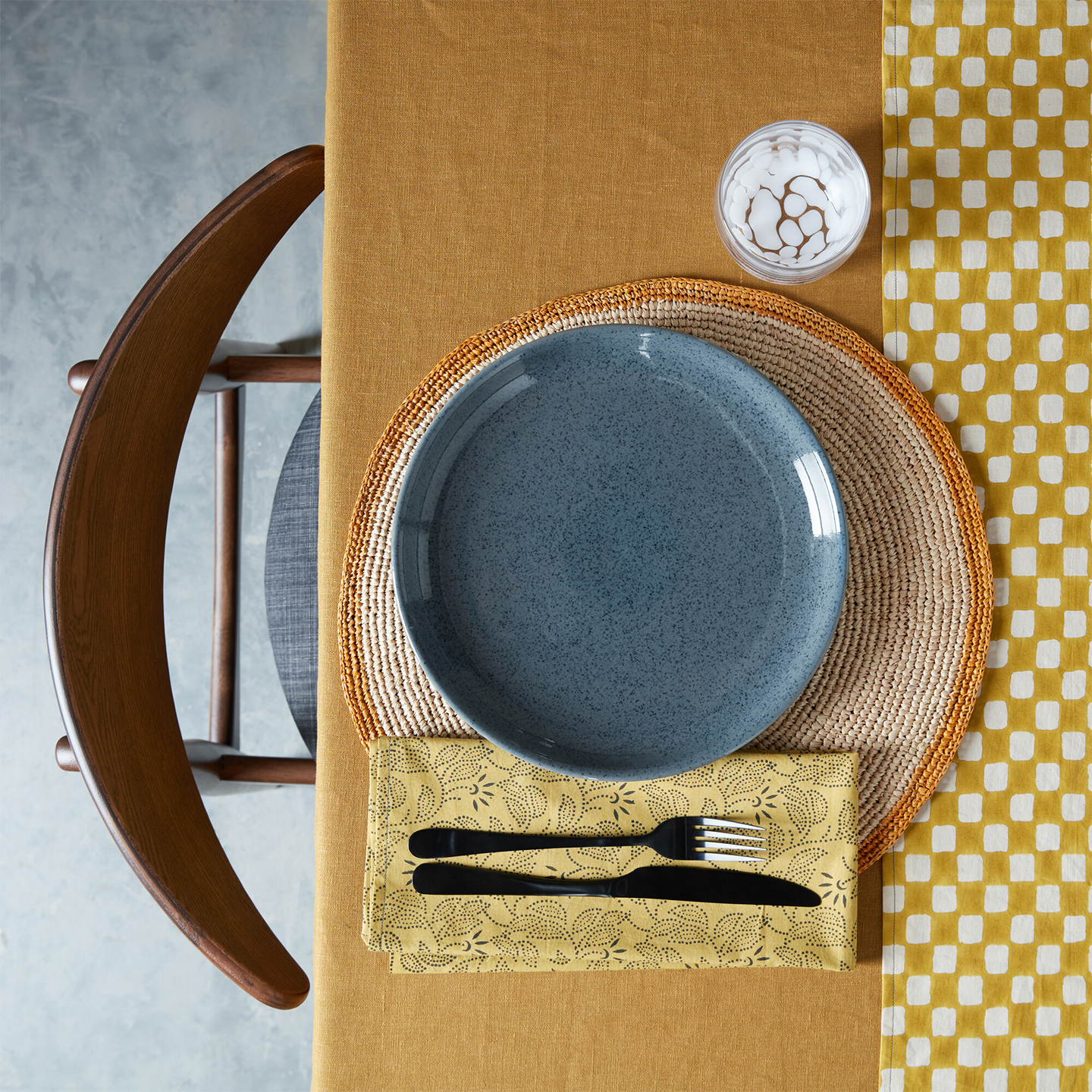 Dark Grey Speckle Coupe Dinner Plate