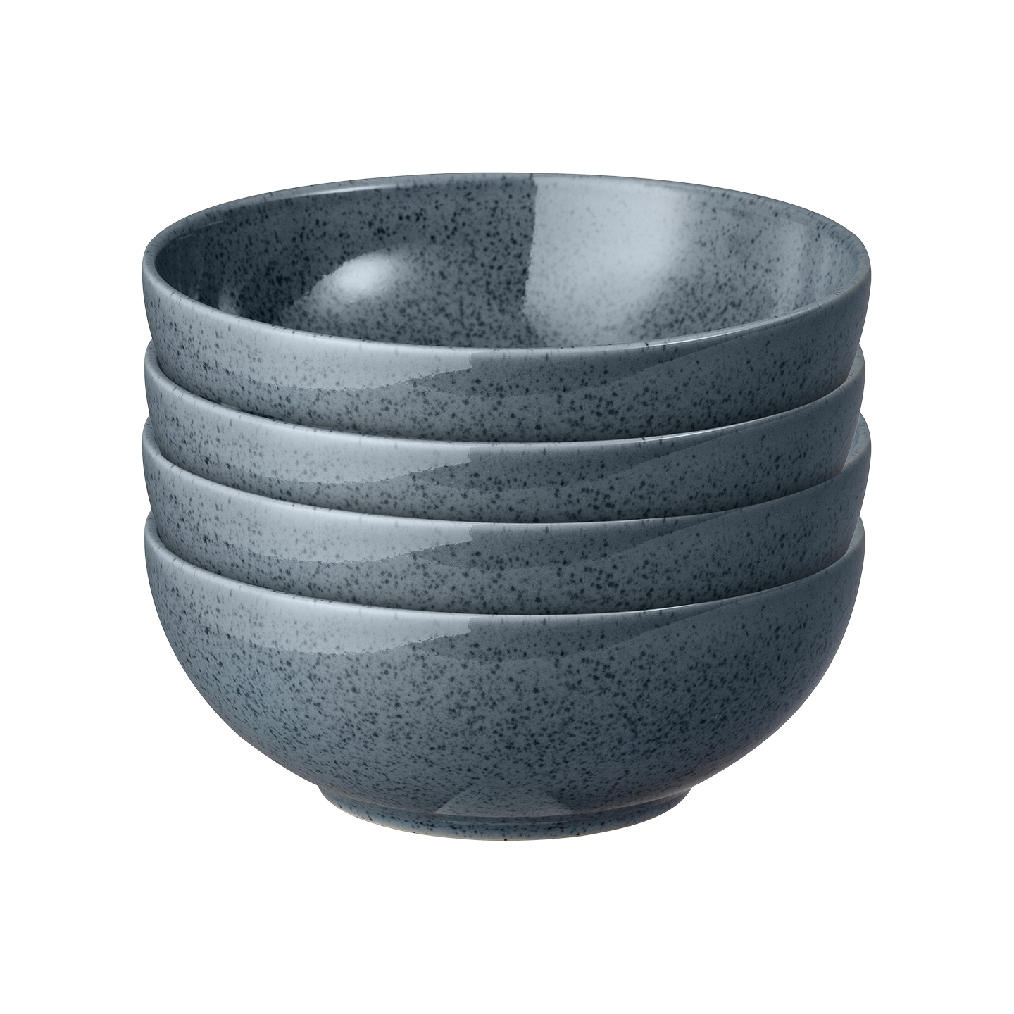 Dark Grey Speckle Cereal Bowls - Set Of 4