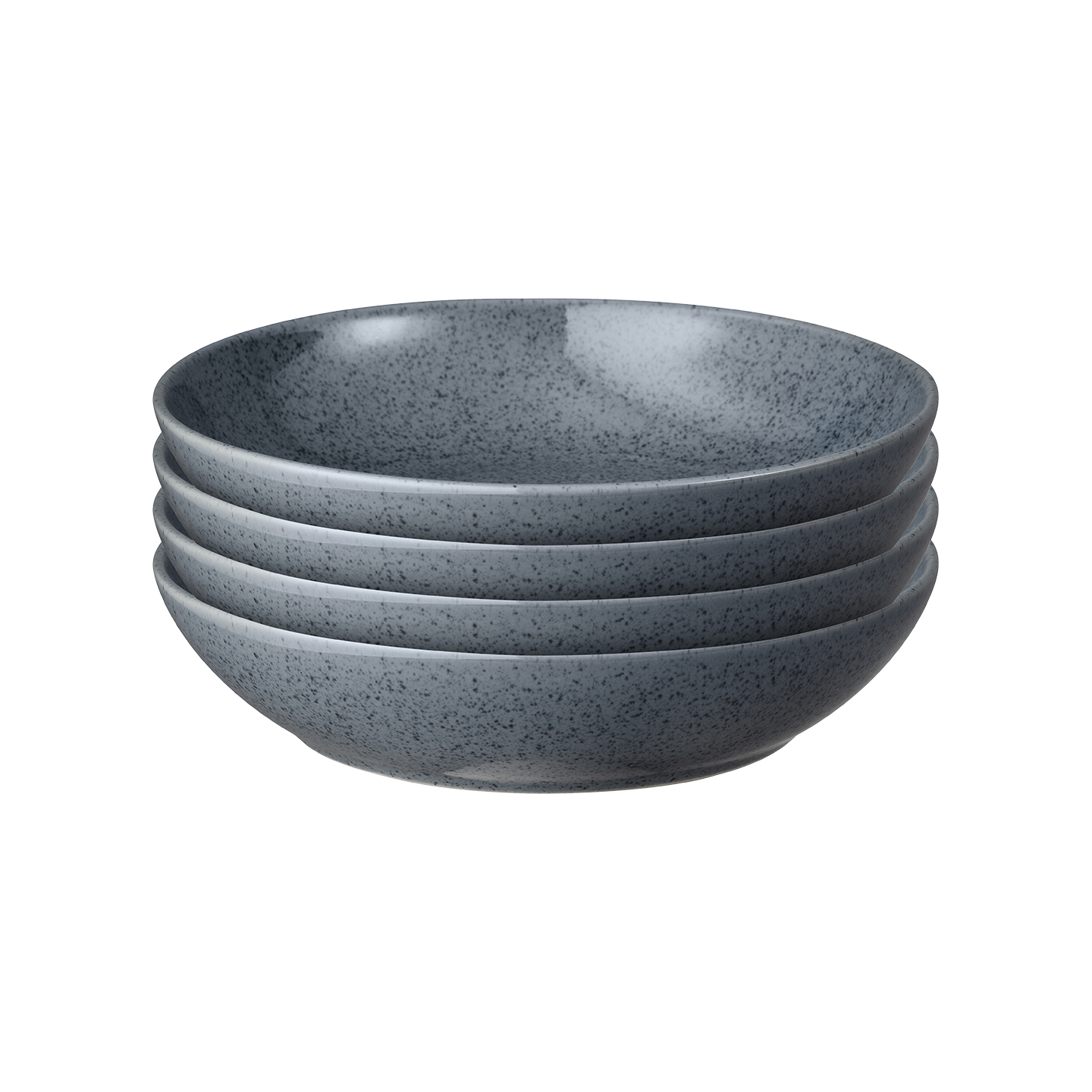 Dark Grey Speckle Pasta Bowls - Set Of 4