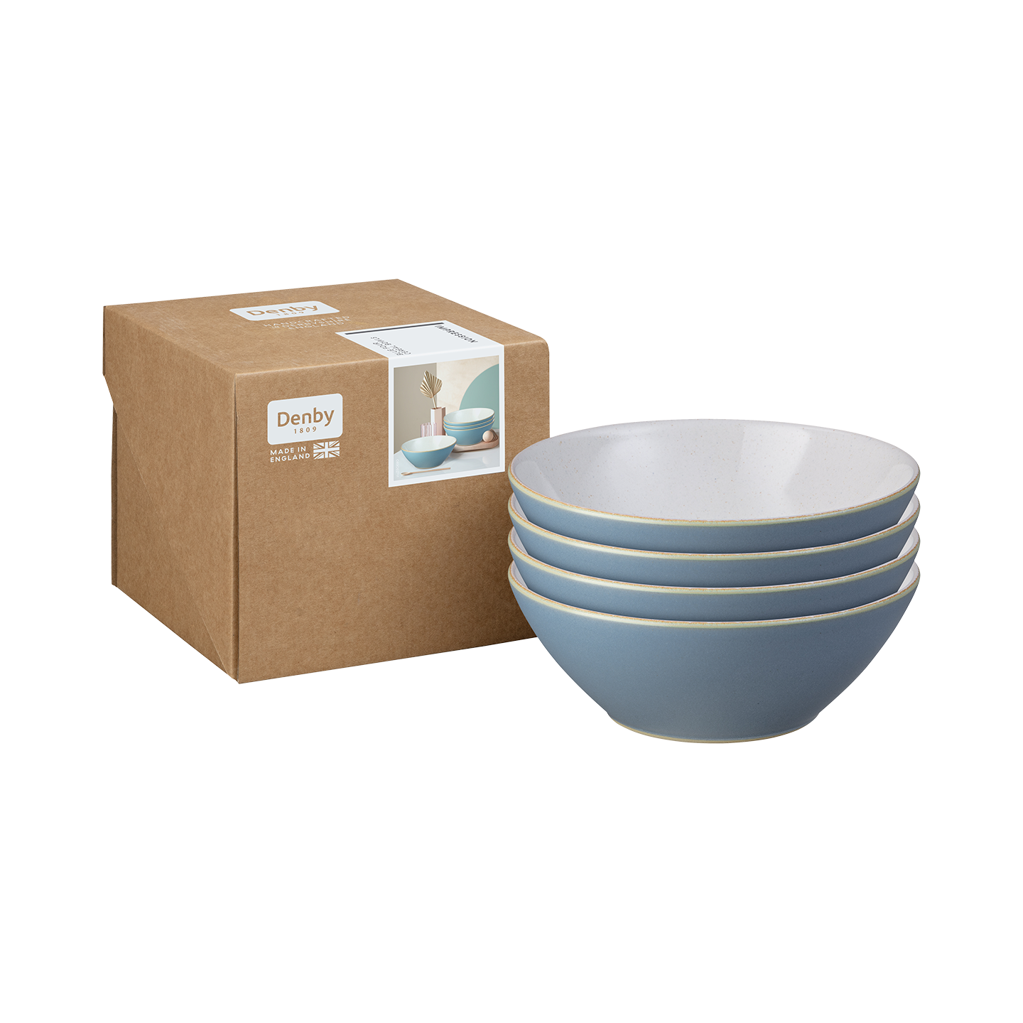Impression Blue Cereal Bowls - Set Of 4