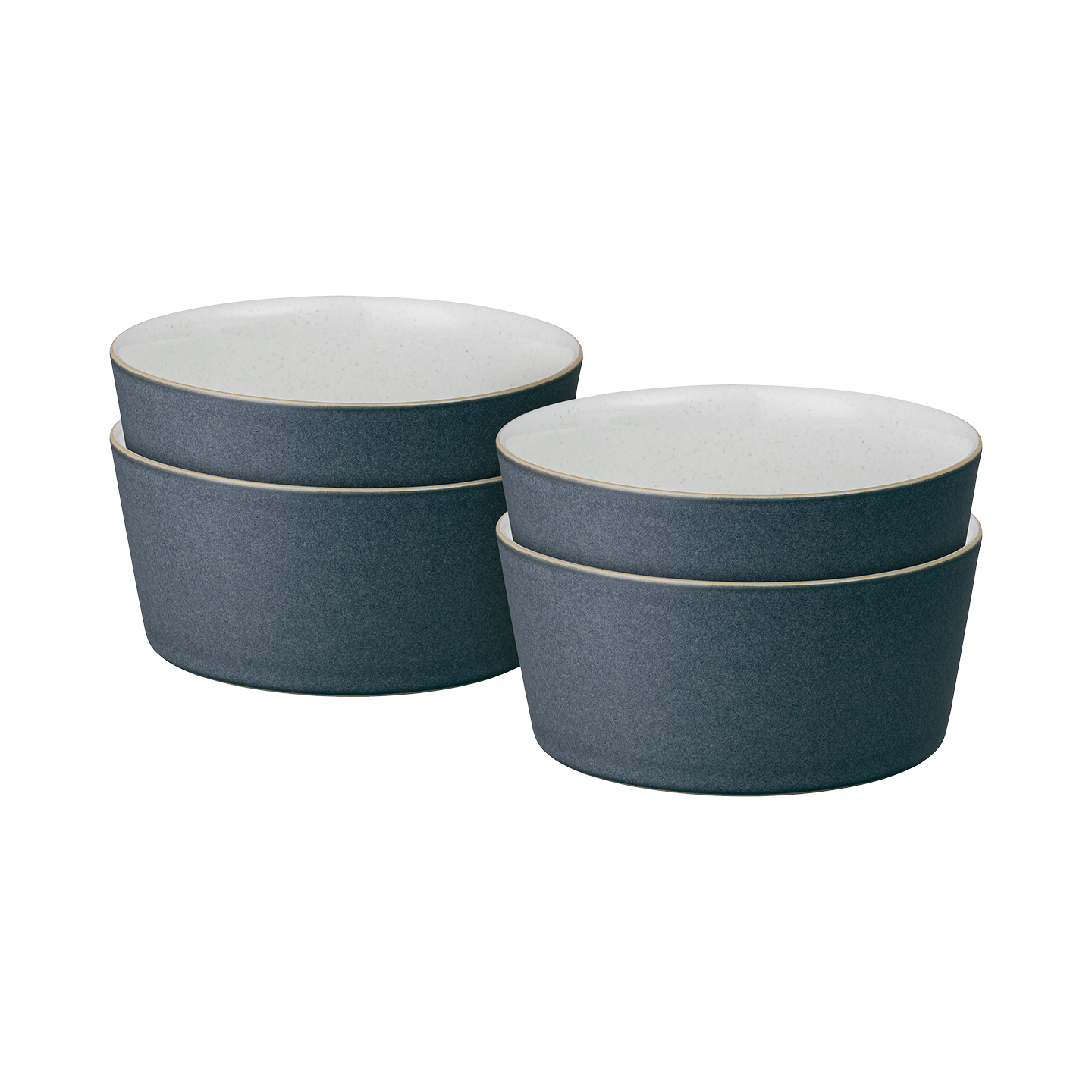Impression Charcoal Blue Straight Rice Bowls - Set Of 4