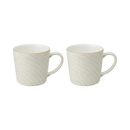 Impression Cream Spiral Mugs - Set Of 2