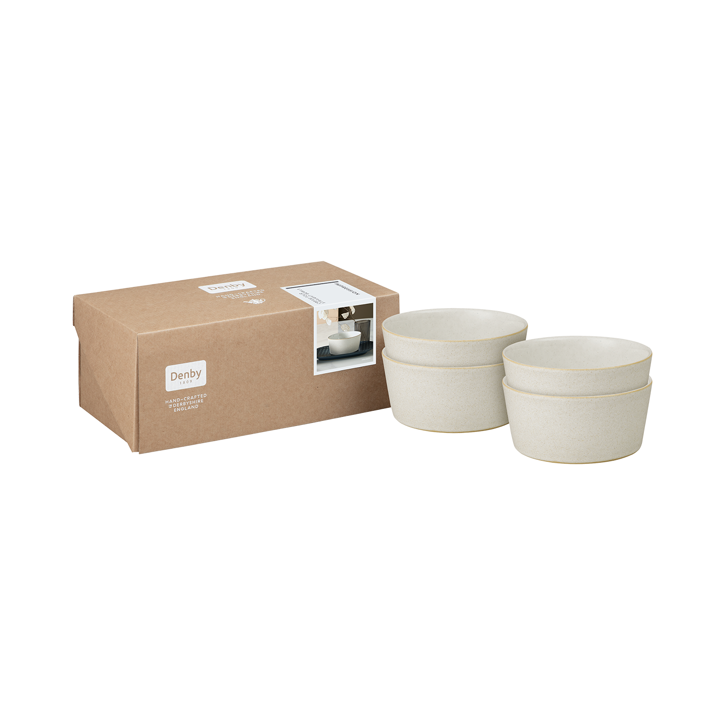 Impression Cream Straight Bowls - Set Of 4