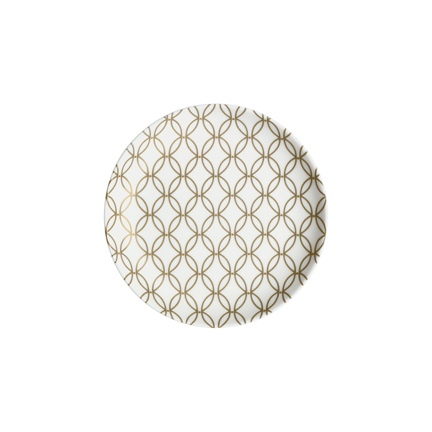 Modern Deco Small Plate Gold Accent