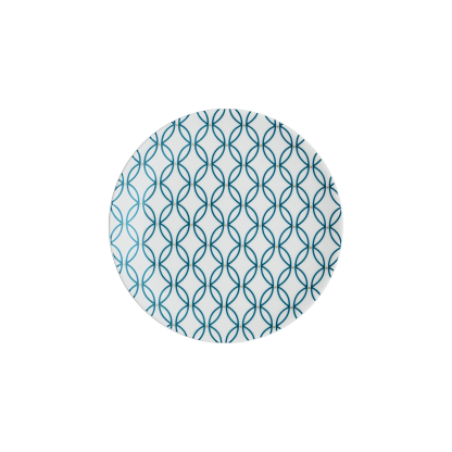 Modern Deco Small Plate Blue Accent